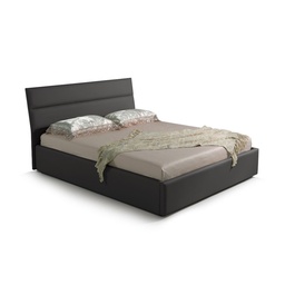 [94544] Letto matrimoniale contenitore Ios ecopelle grigio scuro