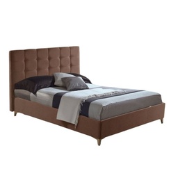 [94399] Letto matrimoniale contenitore in tessuto Marrone CLUP MONACO 198x170x h108 cm