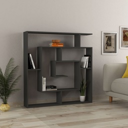 [99505] Libreria Labirent Antracite 5 Ripiani, 129x125x22 cm
