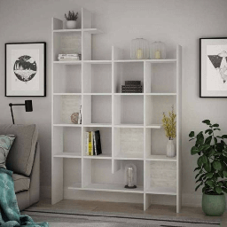 [99377] Libreria Manco bianca 6 ripiani 122x25.5x188H