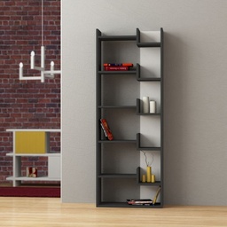 [96971] Libreria Oppa antracite bianco 60x162