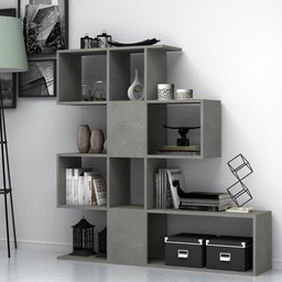 [95191] Libreria bifacciale Aktif 145x145x29 cm. grigio cemento