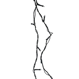 [S-V6057750000] Luce filo verde con 80 led 5mm bianco caldo, alimentazione fissa, dimensioni cm0,5xh750x1