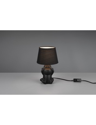 [S-TRIOR50851002] Lume Da Tavolo Abu Ceramica Scimmietta "Non Vedo" Nero Trio Lighting