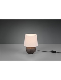 [S-TRIOR50961844] Lumetto Ceramica Marrone Paralume Beige Lou Trio Lighting