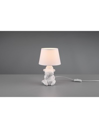 [S-TRIOR50891001] Lumetto Chita Ceramica Scimmietta "Non Parlo" Bianco Trio Lighting