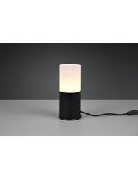 [S-TRIO510600101] Lumetto Cilindrico Metallo Nero Vetro Bianco Trio Lighting