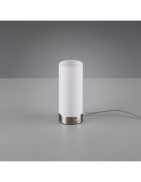 [S-TRIOR52460101] Lumetto Lampada Da Tavolo Led Touch Emir Tessuto Bianco Ø8 cm Trio Lighting