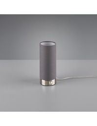 [S-TRIOR52460111] Lumetto Lampada Da Tavolo Led Touch Emir Tessuto Grigio Ø8 cm Trio Lighting