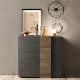 [98875] Madia contenitore Sabry 2 ante titanio rovere mercure