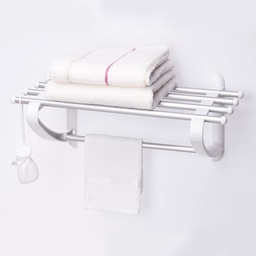 [100542] Mensola da bagno in alluminio bianco Dimensione 50 x 29.5 x 20 cm