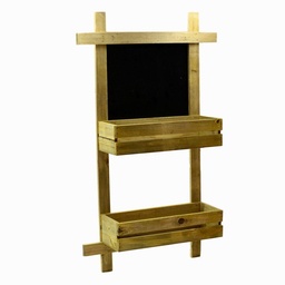 [S-V5917680000] Mensola in legno con lavagna, 2 piani, 39x12x65 cm