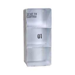 [S-V6442280000] Mensola Metallo Bristol Bianco 3 Piani Rettangolare 19,5x15h44,5 cm