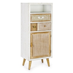 [S-B0746542] Mobile 1 Anta 2 Cassetti Eloise in Legno Naturale 48x35x121h cm