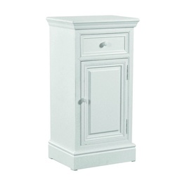 [S-V8030460000] Mobile Nantes 1 anta e 1 cassetto - Bianco, Legno MDF - 43,5x33,5x83,5 cm