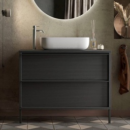 [98892] Mobile bagno Adam105 con 2 cassetti nero frassinato