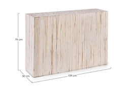 [S-B0680496] Mobile consolle legno bianco Ermitas - 109x30x79 cm
