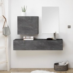 [87966] Mobile da ingresso con specchio finitura ossido L. 138  P. 42 cm