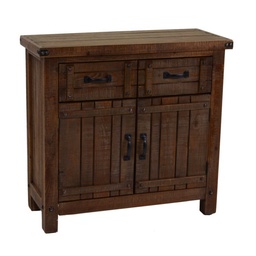 [S-V8036440000] Mobile da soggiorno con 2 cassetti 2 ante noce country 85x36xh.80 cm