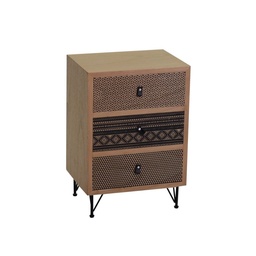 [S-V8036240000] Mobile Fantasia Marrone con 3 Cassetti - 30x40x61 cm