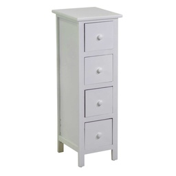 [S-V4116690000] Mobiletto Eleonora Bianco con 4 Cassetti 25x28x75 cm