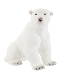 [S-B0936112] Orso Alaska Seduto Bianco L