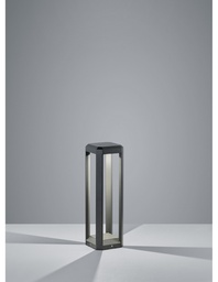 [S-TRIO522360142] Paletto Basso Led per Esterno Logone Antracite IP65