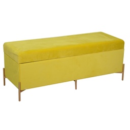[S-V2808340000] Panca in velluto giallo 115x40x45 cm