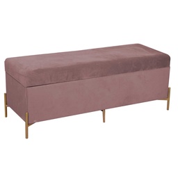 [S-V2808360000] Panca in velluto rosa antico 115x40x45 cm