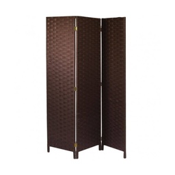 [S-V42056500GR] Paravento in poliestere a 3 ante noce 40x175 cm