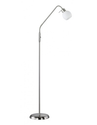 [S-TRIO424810107] Piantana Spot Led Nichel Vetro Opalino H150 cm