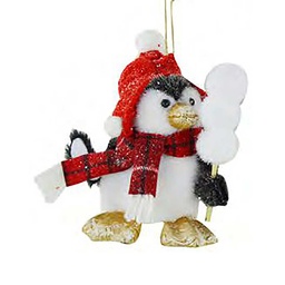 [S-V9148580000] Pinguino con Berretto Rosso - 13 x 13 x 15 cm