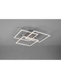 [S-TRIOR62883107] Plafoniera 3 Quadrati Orientabili Led Dimmer Nichel