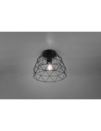 [S-TRIOR60711032] Plafoniera Gabbia Nero Opaco Ø27 cm