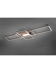 [S-TRIO620010442] Plafoniera Irvine 3 Rettangoli Led 60w Antracite L105 cm Dimmerabile