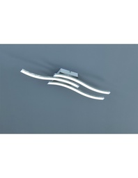 [S-TRIOR62473107] Plafoniera Moderna 3 Bacchette Led 3000k Nichel Opaco