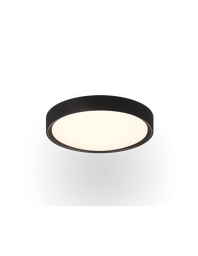 [S-TRIO659011832] Plafoniera Rotonda Led Dimmerabile Nero IP44 Ø33 cm