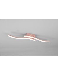 [S-TRIOR62472499] Plafoniera Soffitto Design Doppia Bacchetta Led 4000k Route Oro Rosa Trio Lighting