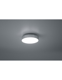 [S-TRIO621911211] Plafoniera Soffitto Led Paralume Tessuto Grigio Ø30 cm