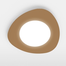 [S-BL248-24OR] Plafoniera in metallo Oro LED integrato 42x h5 cm