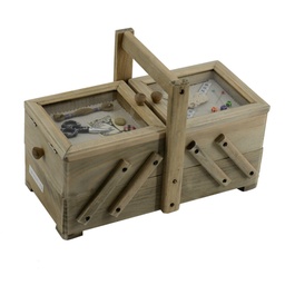 [S-V5920150000] Portalavoro in legno con 2 cassetti - Dimensioni cm33x16h22