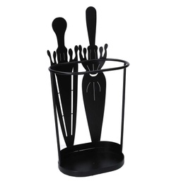 [S-V3502000000] Portaombrelli ovale in metallo - 27x17,5x53,5 cm