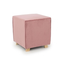 [S-B0748167] Pouf in velluto vintage Rosa Antico ADELINE 40x40x h44 cm