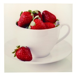 [S-V9181950000] Quadro tazza con fragole cm40x40