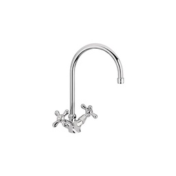 [84140] Rubinetto miscelatore paini  per lavello cucina finitura cromo h.30,7x18,5 cm