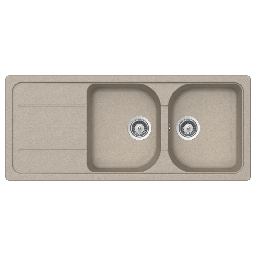 [91968] Samet Lavello 116x50 Granitovero1162v 2 vasche  gocciolatoio avena