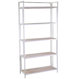 [S-V6455110000] Scaffale Metallo Bianco 5 Piani 34,5 x 85,5 x 160/170 cm