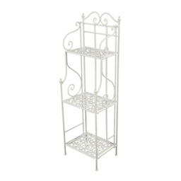 [S-V6431760000] Scaffale Metallo Jessica Bianco Brush 3P Stretto cm35x29h118