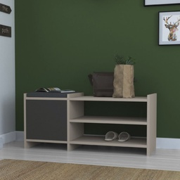 [S-FZ99517] Scarpiera con Anta Antracite, Colore Light Mocha  44x100x35 cm