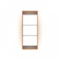 [93741] Scarpiera slim bambu  bianco  cm 50x15x124 h